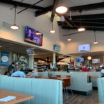 Inside seating at the pub is stylish and comfortable!